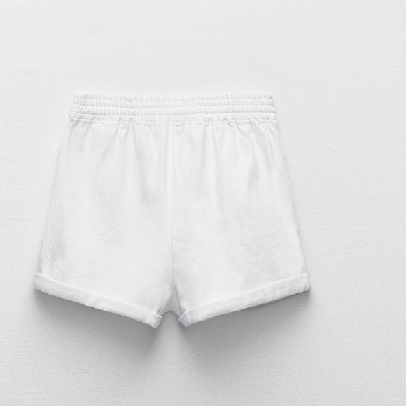 Zara roller cotton white shorts - Picture 4 of 8